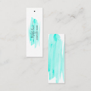 Moderne Script Watercolor Pinselstrich Geschenktas Mini Visitenkarte