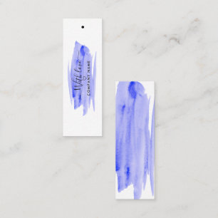 Moderne Script Watercolor Pinselstrich Geschenktas Mini Visitenkarte