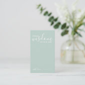 Moderne Script Wedding Advice and Wishings Card Hinweiskarte (Stehend Vorderseite)