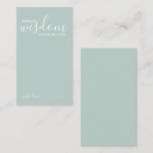Moderne Script Wedding Advice and Wishings Card Hinweiskarte (Vorne/Hinten)