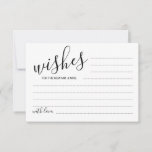 Moderne Script Wedding Advice and Wishings Card Hinweiskarte<br><div class="desc">Fügen Sie Ihrer Hochzeit eine persönliche Touch mit einem modernen Skript Hochzeitsratschlag und Wunschkarte hinzu. Diese Ratgeber-Karte zeigt Titel im modernen,  schwarz-kalligraphischen Schriftart-Stil und Details in schwarz-modernen Sans Serif Schriftart Stil auf weißem Hintergrund. Ideal für Hochzeiten,  Babydusche,  Geburtstagsparty,  Brautparty,  Junggeselinnen-Abschied und alle besondere Anlässe.</div>