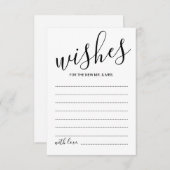 Moderne Script Wedding Advice and Wishings Card Hinweiskarte (Vorne/Hinten)