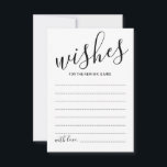 Moderne Script Wedding Advice and Wishings Card Hinweiskarte<br><div class="desc">Fügen Sie Ihrer Hochzeit eine persönliche Touch mit einem modernen Skript Hochzeitsratschlag und Wunschkarte hinzu. Diese Ratgeber-Karte zeigt Titel im modernen,  schwarz-kalligraphischen Schriftart-Stil und Details in schwarz-modernen Sans Serif Schriftart Stil auf weißem Hintergrund. Ideal für Hochzeiten,  Babydusche,  Geburtstagsparty,  Brautparty,  Junggeselinnen-Abschied und alle besondere Anlässe.</div>