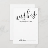 Moderne Script Wedding Advice and Wishings Card Hinweiskarte (Vorne/Hinten)