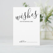 Moderne Script Wedding Advice and Wishings Card Hinweiskarte (Stehend Vorderseite)
