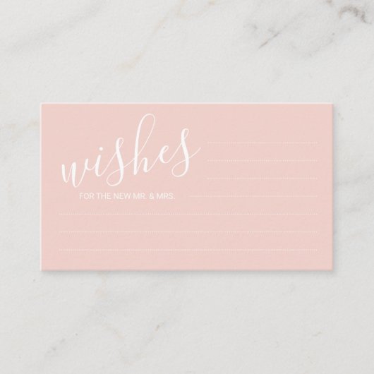 Moderne Script Wedding Advice and Wishings Card Hinweiskarte (Vorderseite)