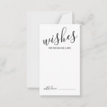 Moderne Script Wedding Advice and Wishings Card Hinweiskarte<br><div class="desc">Fügen Sie Ihrer Hochzeit eine persönliche Touch mit einem modernen Skript Hochzeitsratschlag und Wunschkarte hinzu. Diese Ratgeber-Karte zeigt Titel im modernen,  schwarz-kalligraphischen Schriftart-Stil und Details in schwarz-modernen Sans Serif Schriftart Stil auf weißem Hintergrund. Ideal für Hochzeiten,  Babydusche,  Geburtstagsparty,  Brautparty,  Junggeselinnen-Abschied und alle besondere Anlässe.</div>