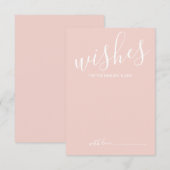 Moderne Script Wedding Advice and Wishings Card Hinweiskarte (Vorne/Hinten)