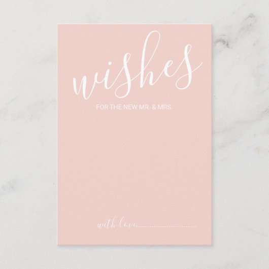 Moderne Script Wedding Advice and Wishings Card Hinweiskarte (Vorderseite)
