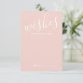 Moderne Script Wedding Advice and Wishings Card Hinweiskarte (Stehend Vorderseite)
