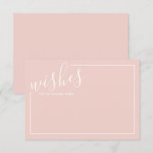 Moderne Script Wedding Advice and Wishings Card Hinweiskarte (Vorne/Hinten)