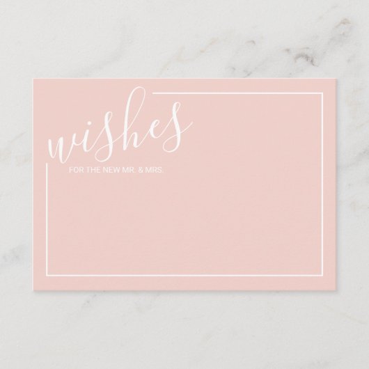 Moderne Script Wedding Advice and Wishings Card Hinweiskarte (Vorderseite)
