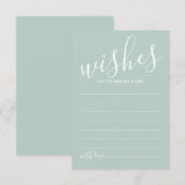 Moderne Script Wedding Advice and Wishings Card Hinweiskarte (Vorne/Hinten)