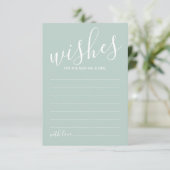 Moderne Script Wedding Advice and Wishings Card Hinweiskarte (Stehend Vorderseite)