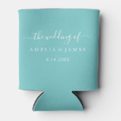 Moderne Script Wedding Can Cooler Dosenkühler (Vorderseite)