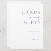 Moderne Script Wedding Cards + Geschenke-Zeichen | (Vorne/Hinten)