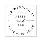 Moderne Script-Wedding-Circuit-Adresse Permastempel (Design)