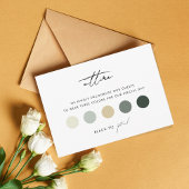 Moderne Script Wedding Gast Kleid Code Card Begleitkarte