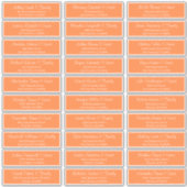 Moderne Script Wedding Guest Names Adresse Aufkleber (Vorderseite)