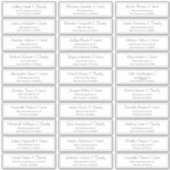 Moderne Script Wedding Guest Names Adresse Aufkleber (Vorderseite)