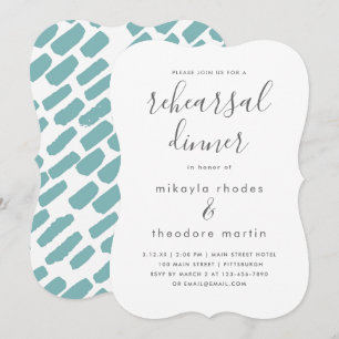 Moderne Script Wedding Probe Dinner Card Einladung