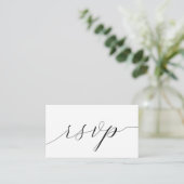 Moderne Script Wedding RSVP Enclosure Card Begleitkarte (Stehend Vorderseite)
