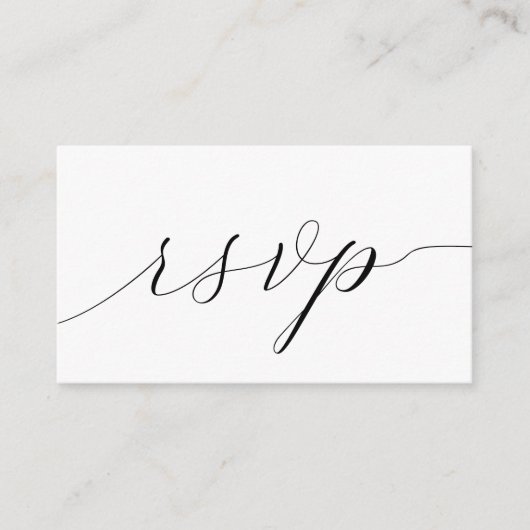 Moderne Script Wedding RSVP Enclosure Card Begleitkarte (Vorderseite)