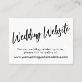 Moderne Script Wedding Website, Save the Date Card Visitenkarte (Vorderseite)