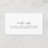 Moderne Script Wedding Website UAWG Enclosure Card Begleitkarte (Vorderseite)