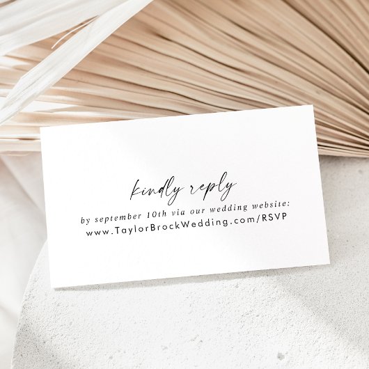 Moderne Script Wedding Website UAWG Enclosure Card Begleitkarte