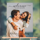 Moderne Script Wedding Willkommen Acrylschild (Neutral)