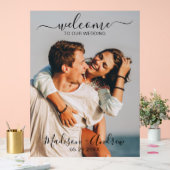 Moderne Script Wedding Willkommen Acrylschild (Hochzeit)