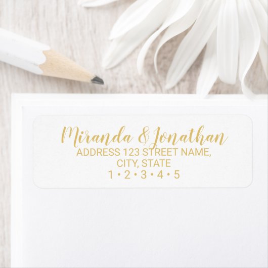 Moderne Script White and Gold Hochzeit (Insitu)