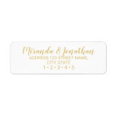 Moderne Script White and Gold Hochzeit (Vorne)