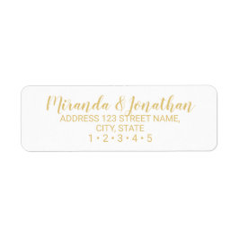 Moderne Script White and Gold Hochzeit