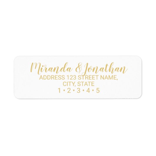 Moderne Script White and Gold Hochzeit (Vorne)
