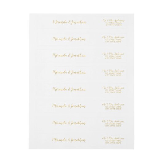 Moderne Script White and Gold Hochzeit (Bogen)