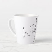 Moderne Script Wifey Name Bride Geschenkboxen Idee Milchtasse (Linke Ecke)