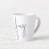 Moderne Script Wifey Name Bride Geschenkboxen Idee Milchtasse (Rechte Ecke)