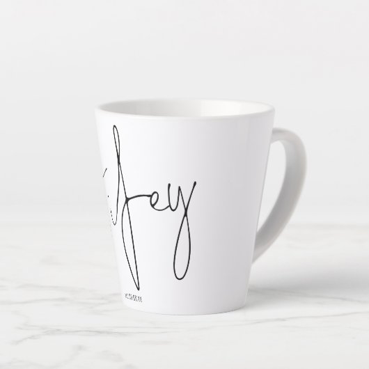 Moderne Script Wifey Name Bride Geschenkboxen Idee Milchtasse (Rechte Ecke)
