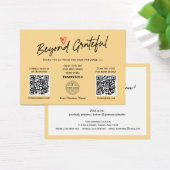 Moderne Script Yellow QR Code Geschenkkarte (Schreibtisch)