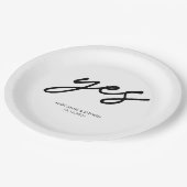 Moderne Script Yes Verlobung Wedding Party Pappteller (Schrägansicht)