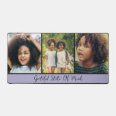 Moderne Scripte 3 Fotos Collage Schreibtischunterlage (Vorderseite)