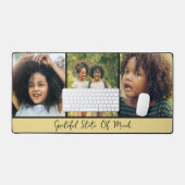 Moderne Scriptfotocollage Schreibtischunterlage (Tastatur & Maus)