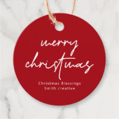 Moderne Scripttypografie Weihnachtsgeschenk-Tag Geschenkanhänger (Vorderseite)