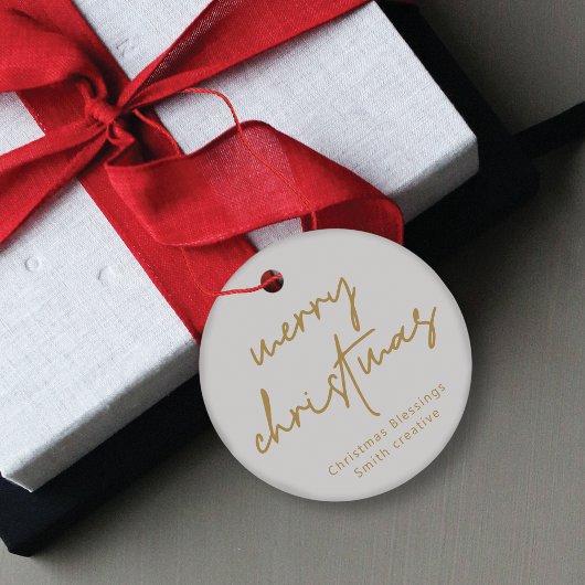 Moderne Scripttypografie Weihnachtsgeschenk-Tag Geschenkanhänger