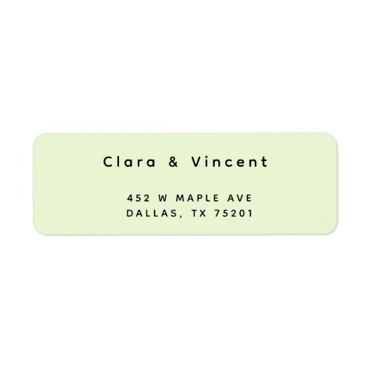 Moderne Sea Foam-Rücksendeadresse (Vorne)