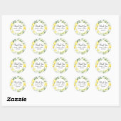 Moderne Seamless Pattern Wasserfarbenprägung Hochz Runder Aufkleber (Blatt)