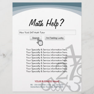 Moderne Search Bar Math Tutor Flyer