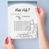 Moderne Search Bar Math Tutor Flyer (Hand)